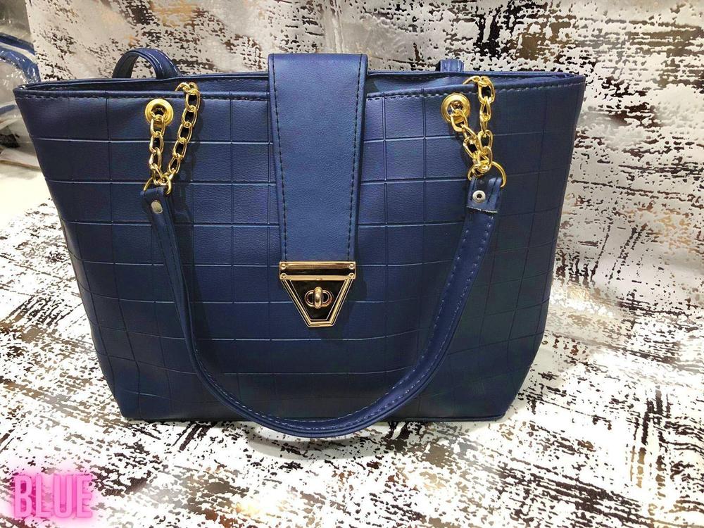 Stylish Women’s PU Leather Textured Top Handle Shoulder Bag – Elegant & Versatile