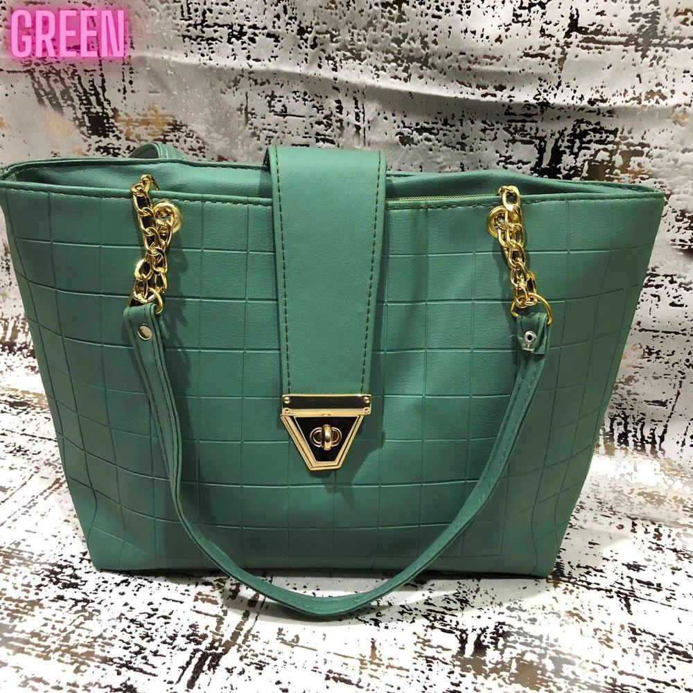 Stylish Women’s PU Leather Textured Top Handle Shoulder Bag – Elegant & Versatile