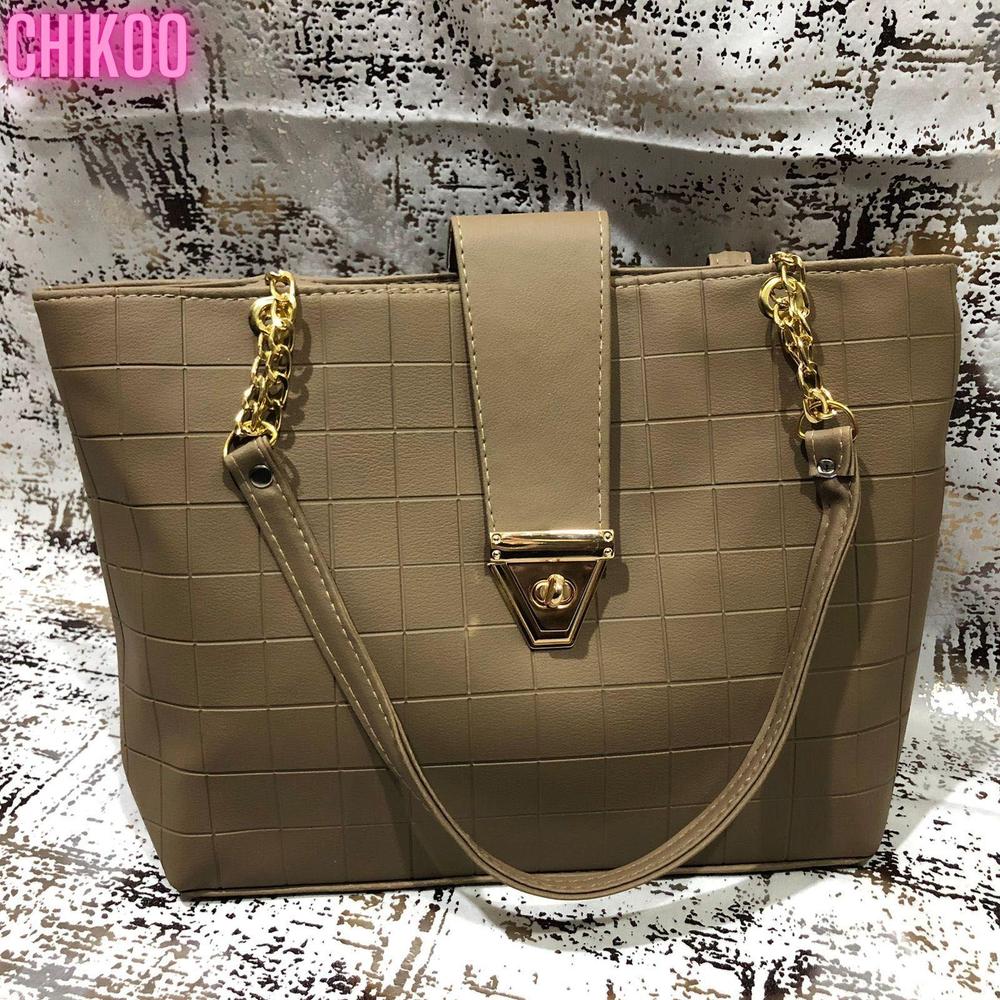 Stylish Women’s PU Leather Textured Top Handle Shoulder Bag – Elegant & Versatile